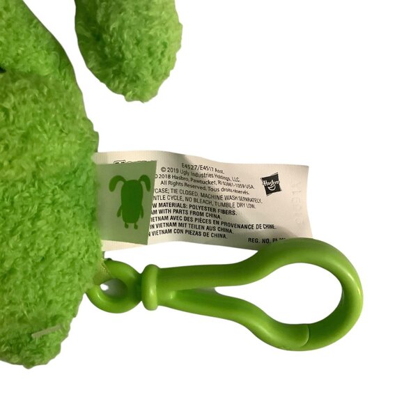 UglyDolls Little Ugly Ice-Bat Clip-On Plush Keychain Toy 4" Green & Black - Picture 3 of 5